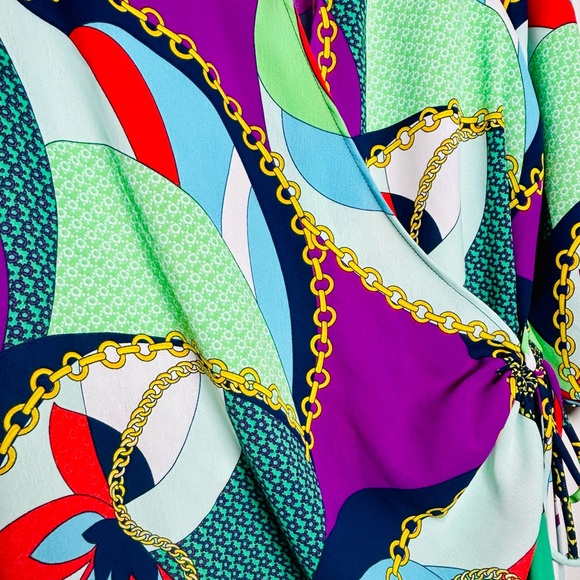 Colorful wrap shirt - Picture 3 of 5